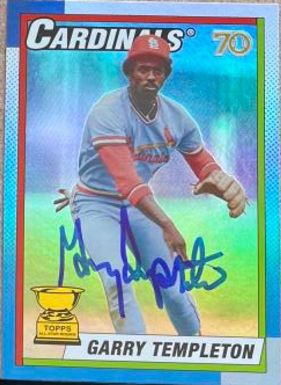 Garry Templeton Signed 2021 Topps All-Star Rookie Cup Baseball Card - St Louis Cardinals