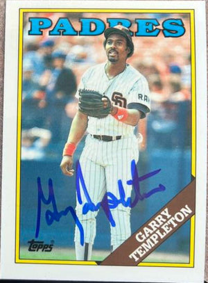Garry Templeton Signed 1988 Topps TIFFANY Baseball Card - San Diego Padres