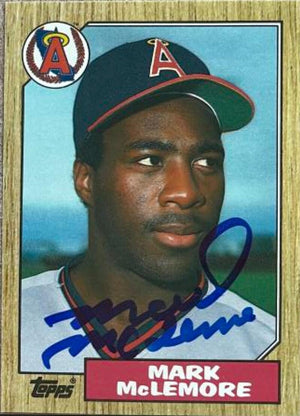 Mark McLemore Signed 1987 Topps TIFFANY Traded Baseball Card - California Angels