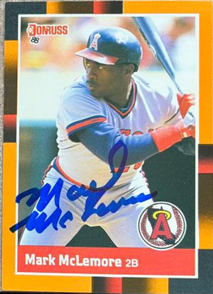 Mark McLemore Signed 1988 Donruss Baseball's Best Baseball Card - California Angels