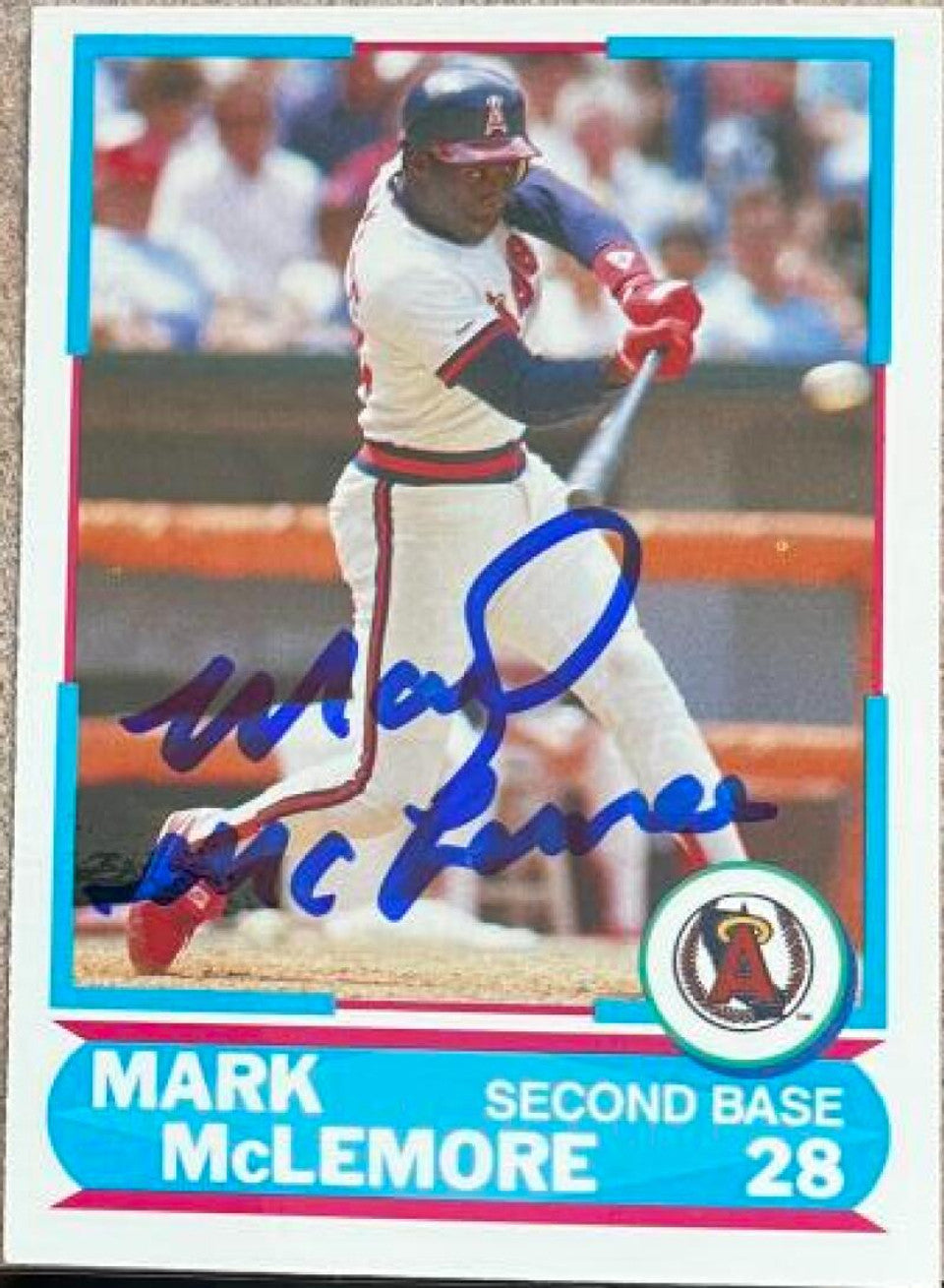 Mark McLemore Signed 1988 Score Young Superstars Baseball Card - California Angels