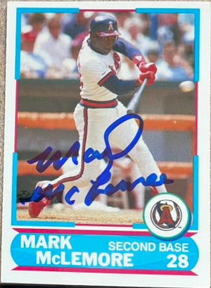Mark McLemore Signed 1988 Score Young Superstars Baseball Card - California Angels