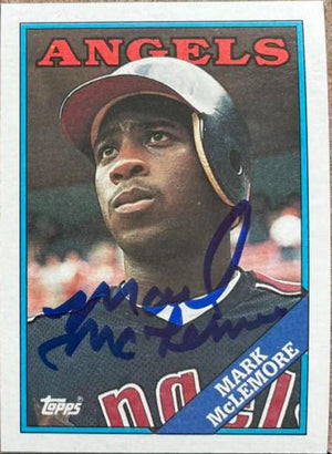 Mark McLemore Signed 1988 Topps Baseball Card - California Angels