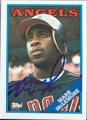 Mark McLemore Signed 1988 Topps TIFFANY Baseball Card - California Angels