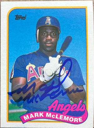 Mark McLemore Signed 1989 Topps Baseball Card - California Angels