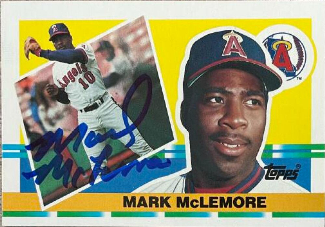Mark McLemore Signed 1990 Topps Big Baseball Card - California Angels