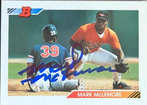 Mark McLemore Signed 1992 Bowman Baseball Card - Baltimore Orioles