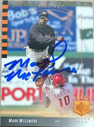 Mark McLemore Signed 1993 SP Baseball Card - Baltimore Orioles