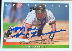 Mark McLemore Signed 1993 Upper Deck Baseball Card - Baltimore Orioles