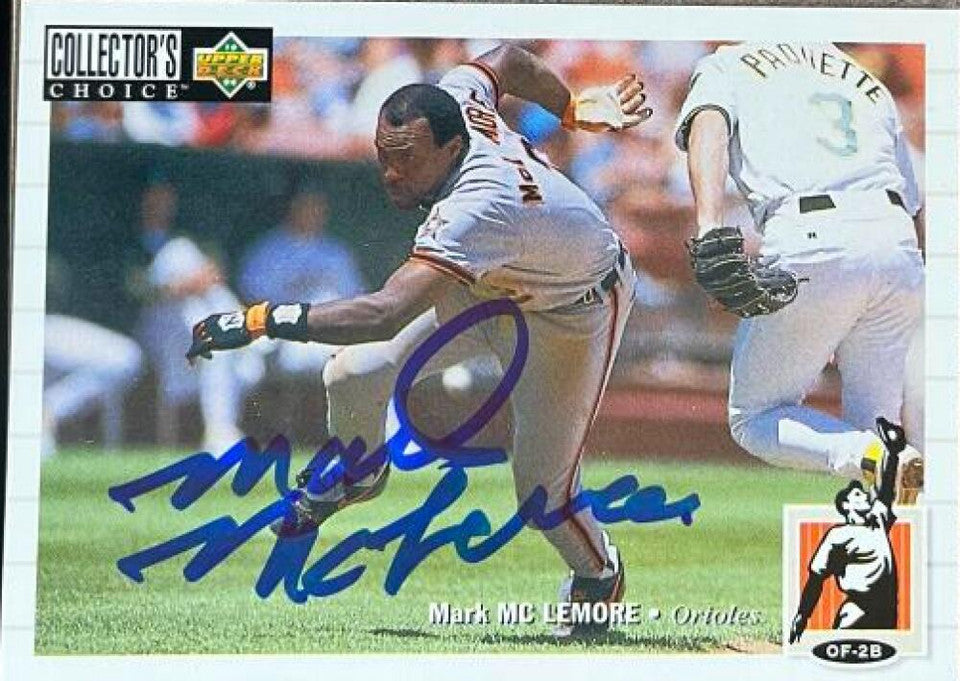 Mark McLemore Signed 1994 Collector's Choice Baseball Card - Baltimore Orioles