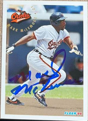Mark McLemore Signed 1994 Fleer Baseball Card - Baltimore Orioles