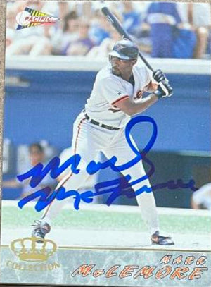 Mark McLemore Signed 1994 Pacific Baseball Card - Baltimore Orioles