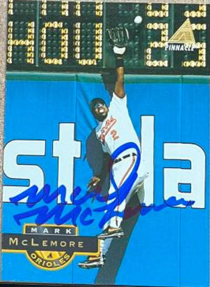 Mark McLemore Signed 1994 Pinnacle Baseball Card - Baltimore Orioles