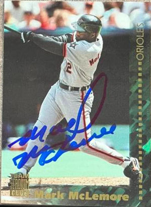 Mark McLemore Signed 1994 Stadium Club Team Baseball Card - Baltimore Orioles