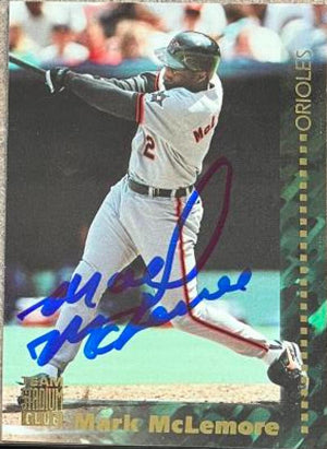Mark McLemore Signed 1994 Stadium Club Team Baseball Card - Baltimore Orioles