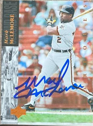 Mark McLemore Signed 1994 Upper Deck Baseball Card - Baltimore Orioles