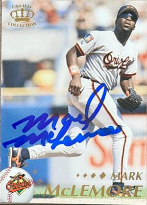 Mark McLemore Signed 1995 Pacific Baseball Card - Baltimore Orioles