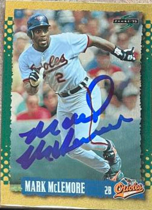 Mark McLemore Signed 1995 Score Gold Rush Baseball Card - Baltimore Orioles