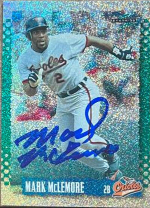 Mark McLemore Signed 1995 Score Platinum Baseball Card - Baltimore Orioles
