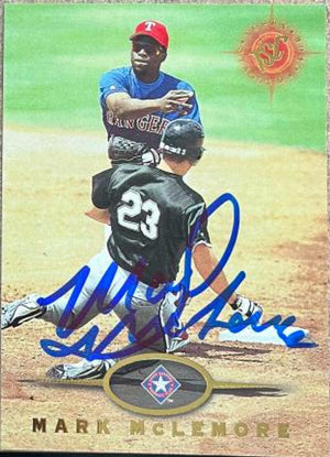 Mark McLemore Signed 1995 Stadium Club Baseball Card - Baltimore Orioles