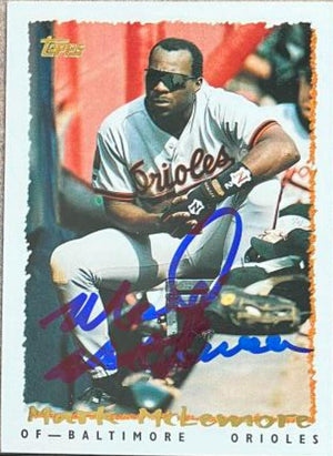 Mark McLemore Signed 1995 Topps Baseball Card - Baltimore Orioles