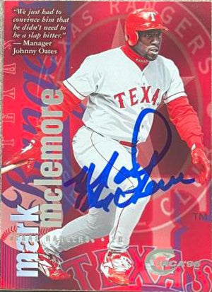 Mark McLemore Signed 1996 Circa Baseball Card - Texas Rangers
