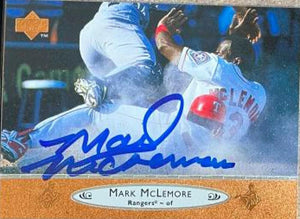 Mark McLemore Signed 1996 Upper Deck Baseball Card - Texas Rangers