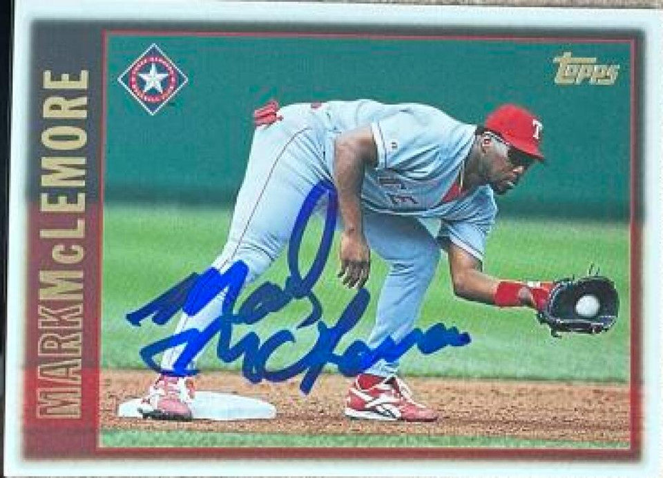 Mark McLemore Signed 1997 Topps Baseball Card - Texas Rangers