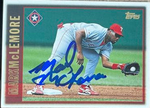 Mark McLemore Signed 1997 Topps Baseball Card - Texas Rangers