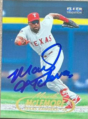 Mark McLemore Signed 1998 Fleer Tradition Baseball Card - Texas Rangers