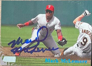 Mark McLemore Signed 1998 Stadium Club Baseball Card - Texas Rangers