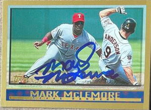 Mark McLemore Signed 1998 Topps Baseball Card - Texas Rangers
