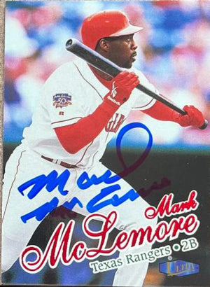 Mark McLemore Signed 1998 Fleer Ultra Baseball Card - Texas Rangers