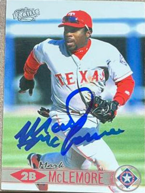 Mark McLemore Signed 1999 Pacific Baseball Card - Texas Rangers
