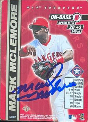 Mark McLemore Signed 2000 MLB Showdown 1st Edition Baseball Card - Texas Rangers