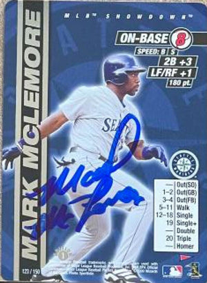 Mark McLemore Signed 2000 MLB Showdown 1st Edition Baseball Card - Seattle Mariners