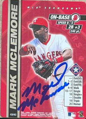 Mark McLemore Signed 2000 MLB Showdown Baseball Card - Texas Rangers