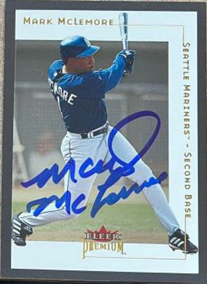 Mark McLemore Signed 2001 Fleer Premium Baseball Card - Seattle Mariners