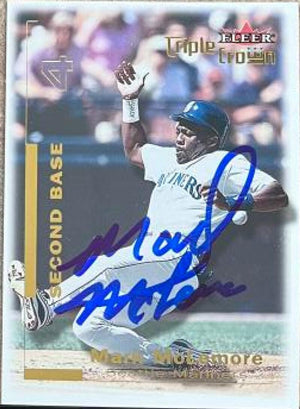 Mark McLemore Signed 2001 Fleer Triple Crown Baseball Card - Seattle Mariners