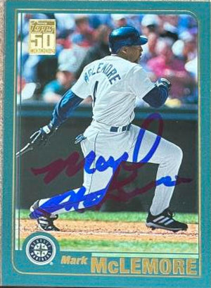 Mark McLemore Signed 2001 Topps Baseball Card - Seattle Mariners