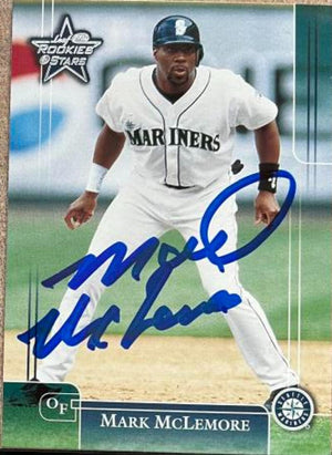 Mark McLemore Signed 2002 Leaf Rookies & Stars Baseball Card - Seattle Mariners