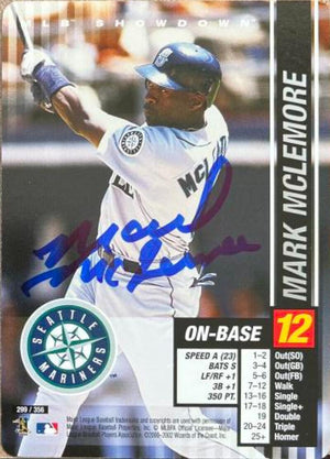 Mark McLemore Signed 2002 MLB Showdown Baseball Card - Seattle Mariners