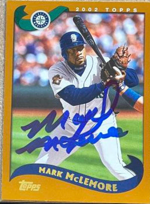 Mark McLemore Signed 2002 Topps Baseball Card - Seattle Mariners