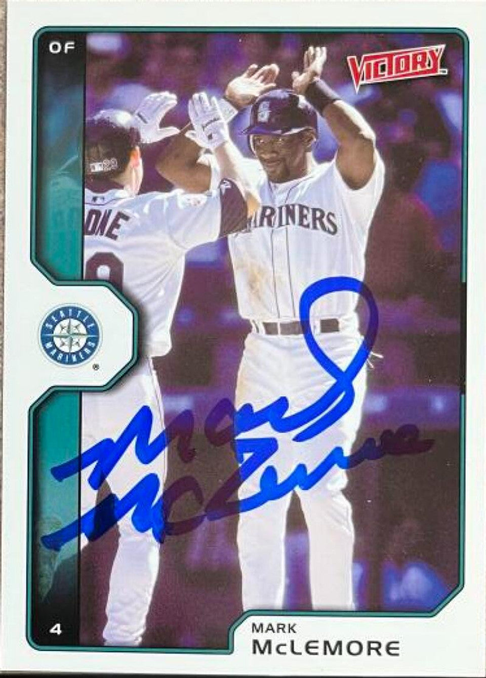 Mark McLemore Signed 2002 Upper Deck Victory Baseball Card - Seattle Mariners