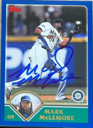 Mark McLemore Signed 2003 Topps Baseball Card - Seattle Mariners