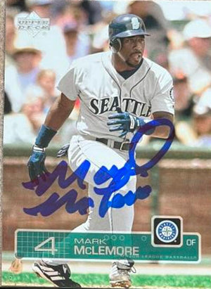 Mark McLemore Signed 2003 Upper Deck Baseball Card - Seattle Mariners