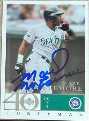 Mark McLemore Signed 2003 Upper Deck 40-Man Baseball Card - Seattle Mariners