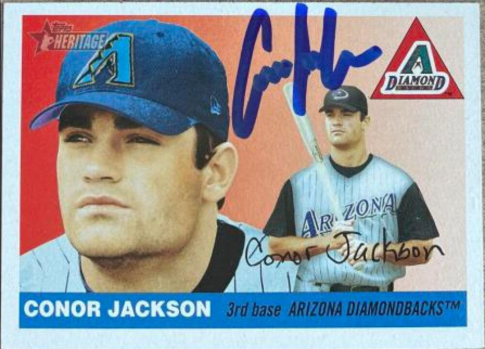 Connor Jackson Signed 2004 Topps Heritage Baseball Card - Arizona Diamondbacks