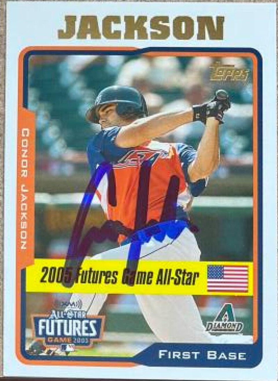 Conor Jackson Signed 2005 Topps Updates &amp; Highlights Baseball Card - Arizona Diamondbacks