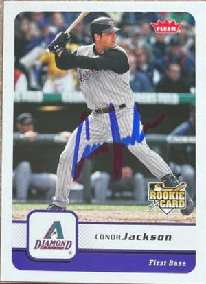 Conor Jackson Signed 2006 Fleer Baseball Card - Arizona Diamondbacks